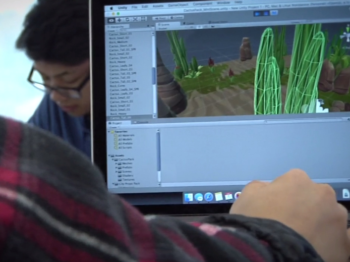 An image of a student working on a computer in the Brea Olinda Unified School District