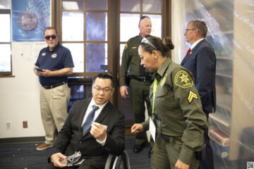 Dr. Stefan Bean and others at the active shooter training